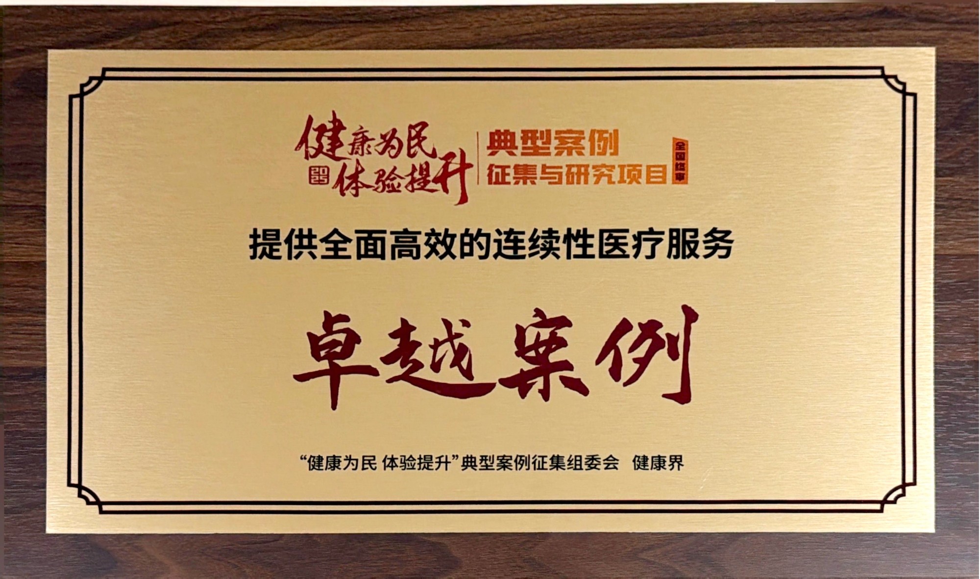 健康为民体验提升典型案例征集与研究项目_提供全面高效的连续性医疗服务卓越案例_1